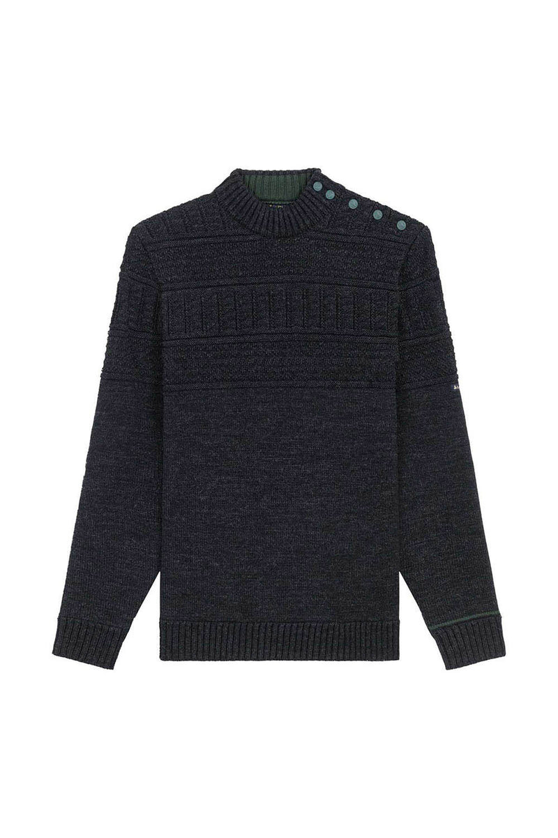 Genuine Pebble Grey Sailor Sweater 100% Wool for Women