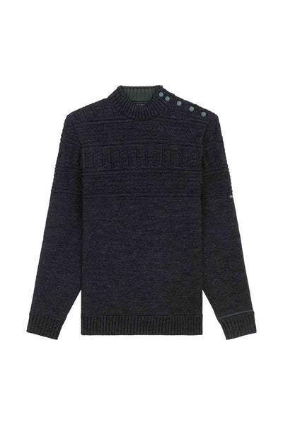 Men's grey anthracite fisherman sweater