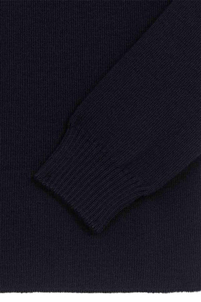 Men's navy blue sailor sweater in virgin wool