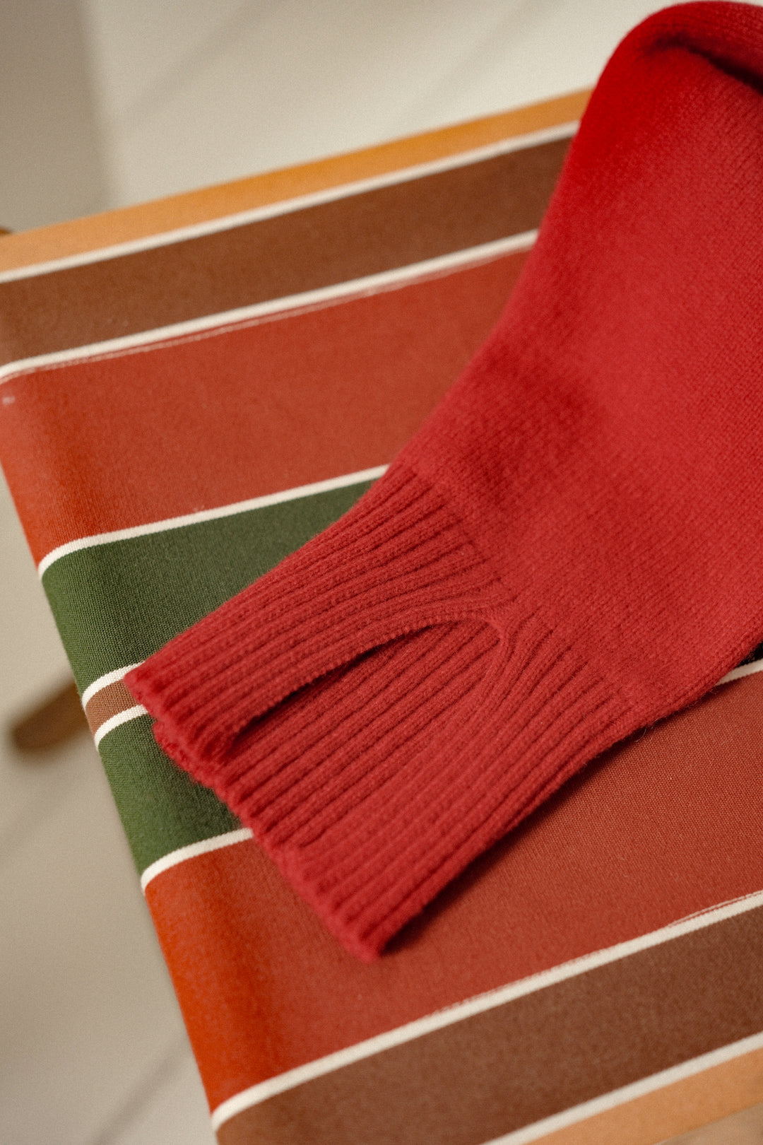 Women's red merino wool cardigan | Le Minor