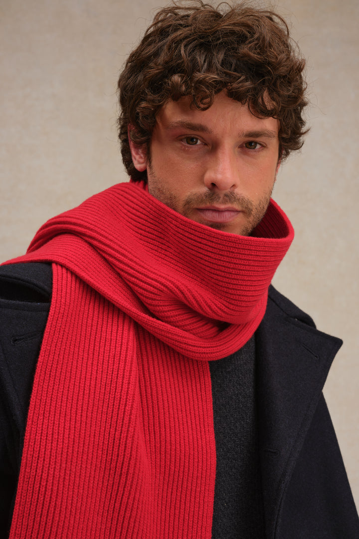 Guêtre / Tour De Cou Femme En Laine Mérinos – Rouge Cerise, Respirant, Hiver