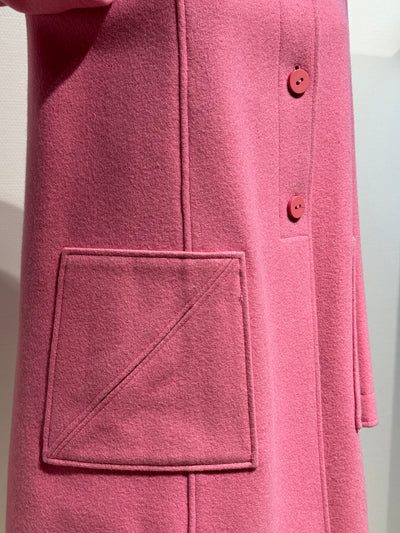 Manteau rose 1976 en laine et cachemire