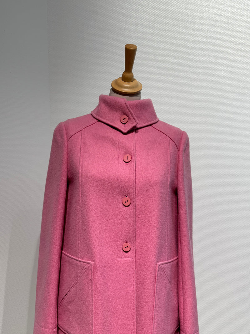 Manteau rose 1976 en laine et cachemire