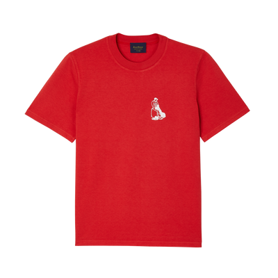 T-shirt sérigraphié rouge pour homme