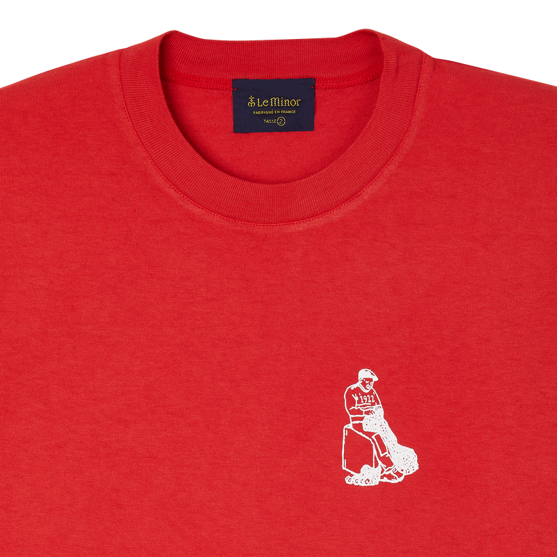 T-shirt sérigraphié rouge pour homme