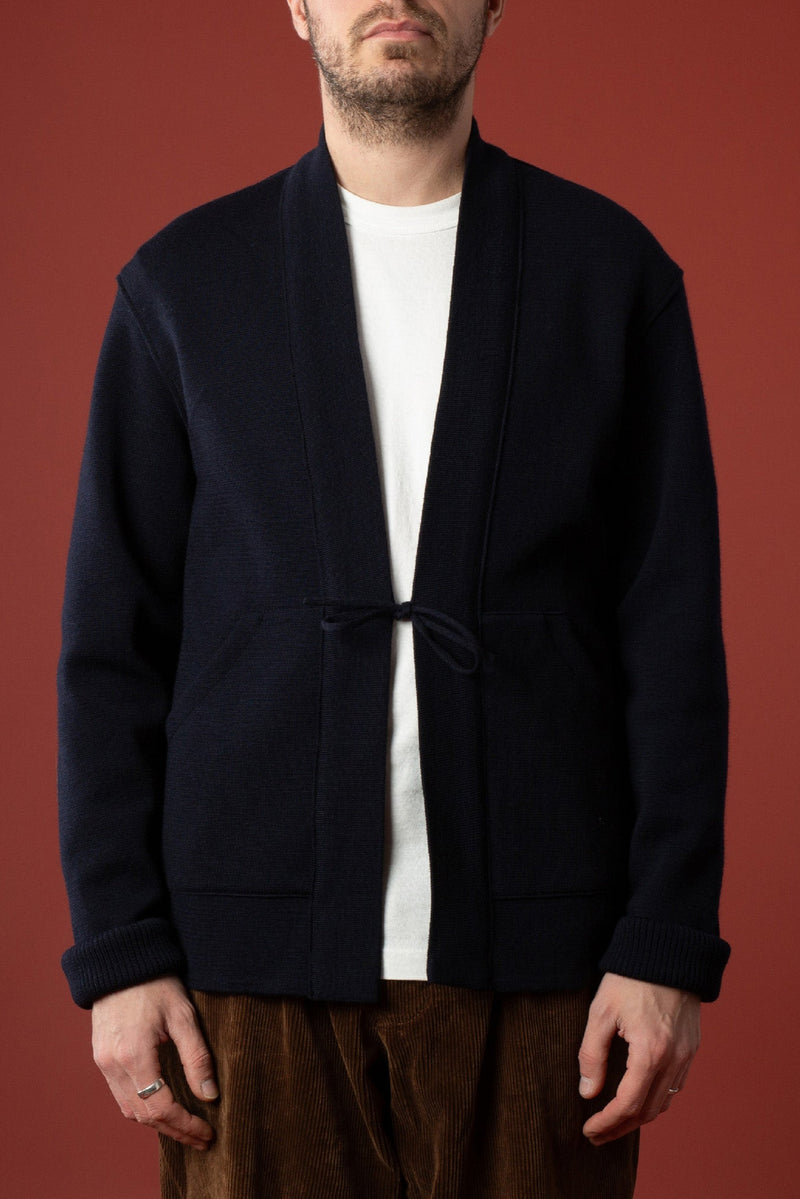 Veste Noragi bleu marine en maille milano - Le Minor x Flâneurs