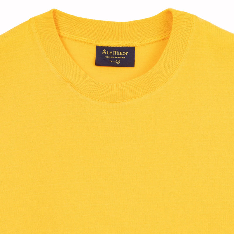 T-shirt jaune pastel uni pour homme - Second choix