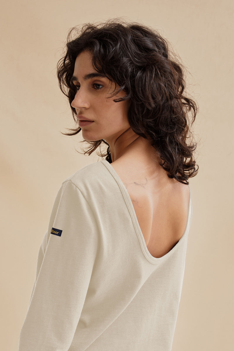 Marinière décolleté dos Le Minor écru