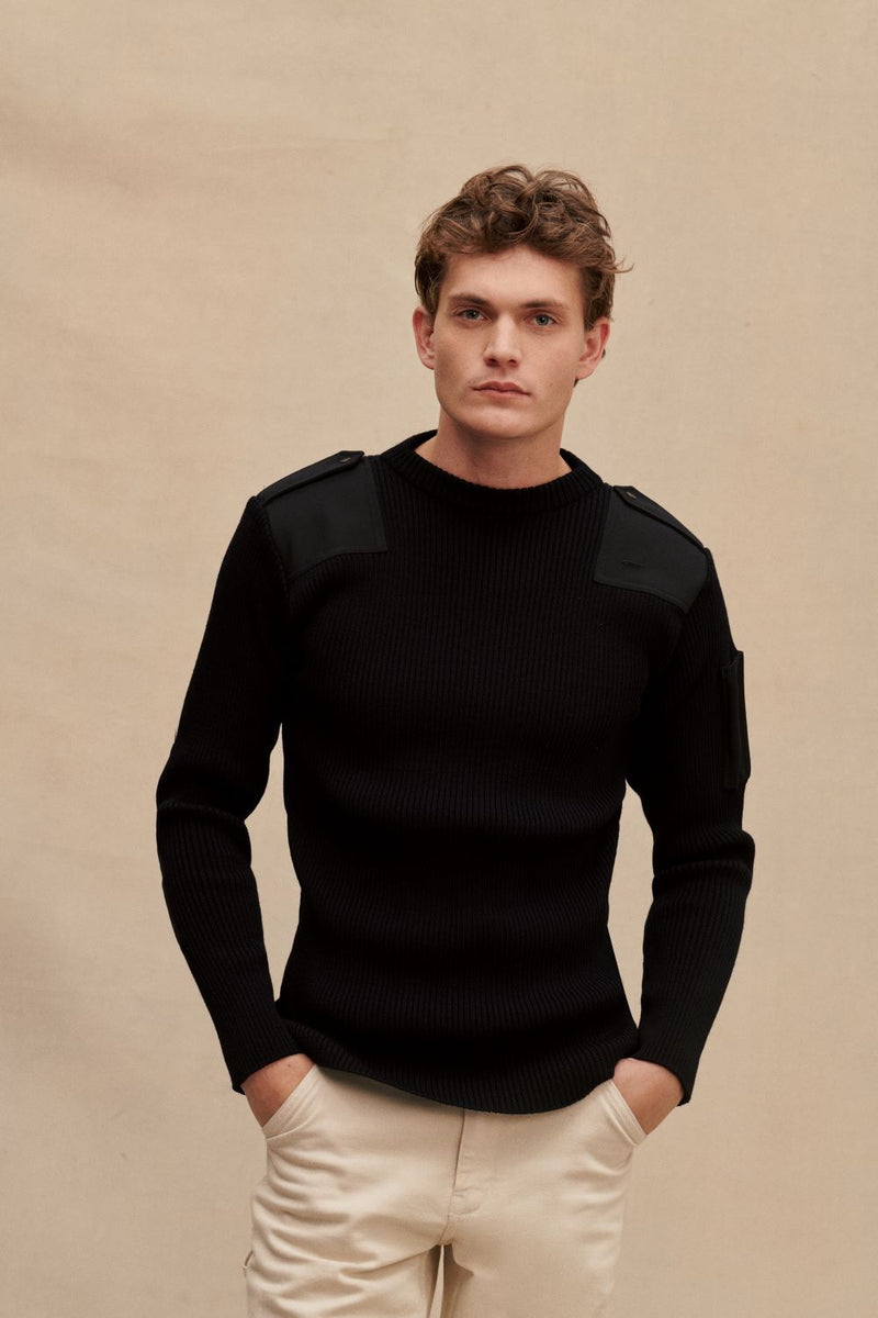 Pull Officier noir pour homme