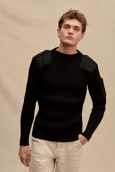 Pull Officier noir pour homme