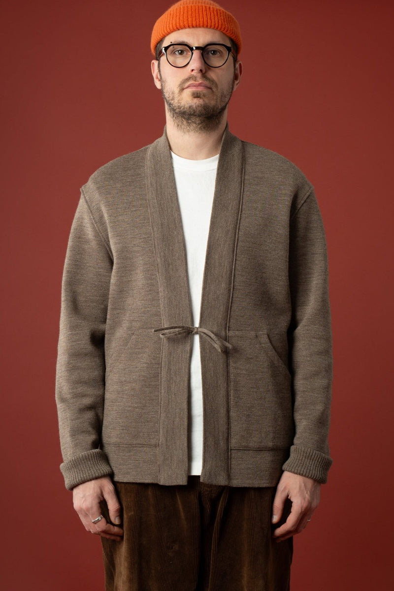 Beige milano knit Noragi jacket - Le Minor x Flâneurs