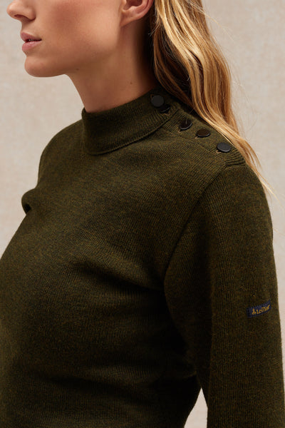 Women's olive sailor sweater