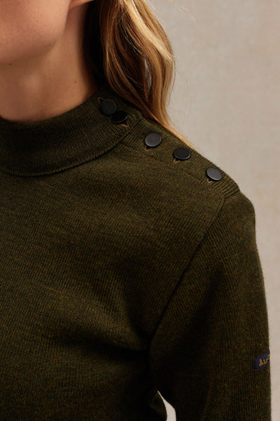 Women's olive sailor sweater