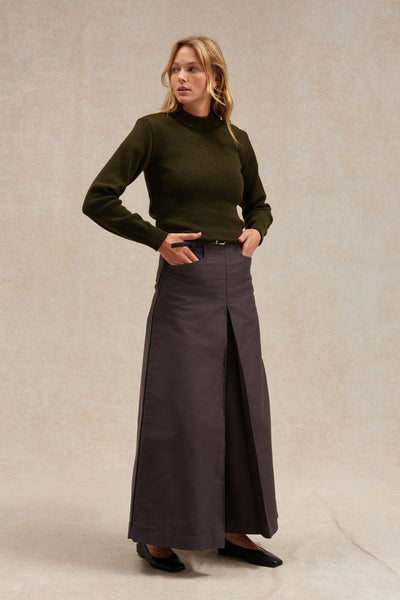Women's olive sailor sweater