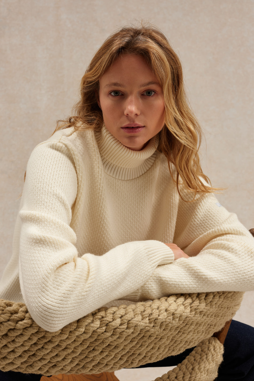 Col Roulé Modele Tricot Pull Oversize Femme Gilet Tricot Pull Col