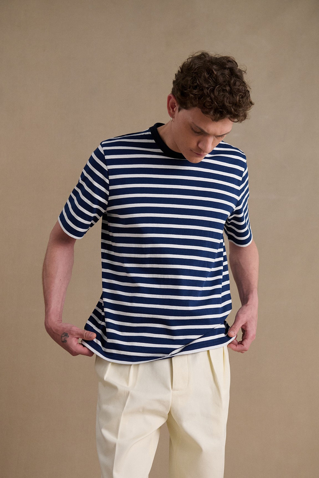 Tee-shirt Tunique Superposé Coton Terre De Marins - Taille T6 (44/46) - Blanc - Occasion Bon état