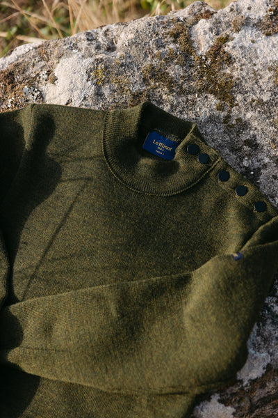 Pull marin olive pour femme