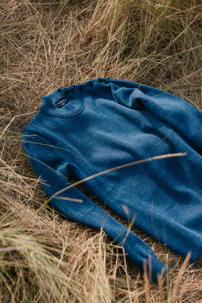 Pull marin bleu denim pour femme