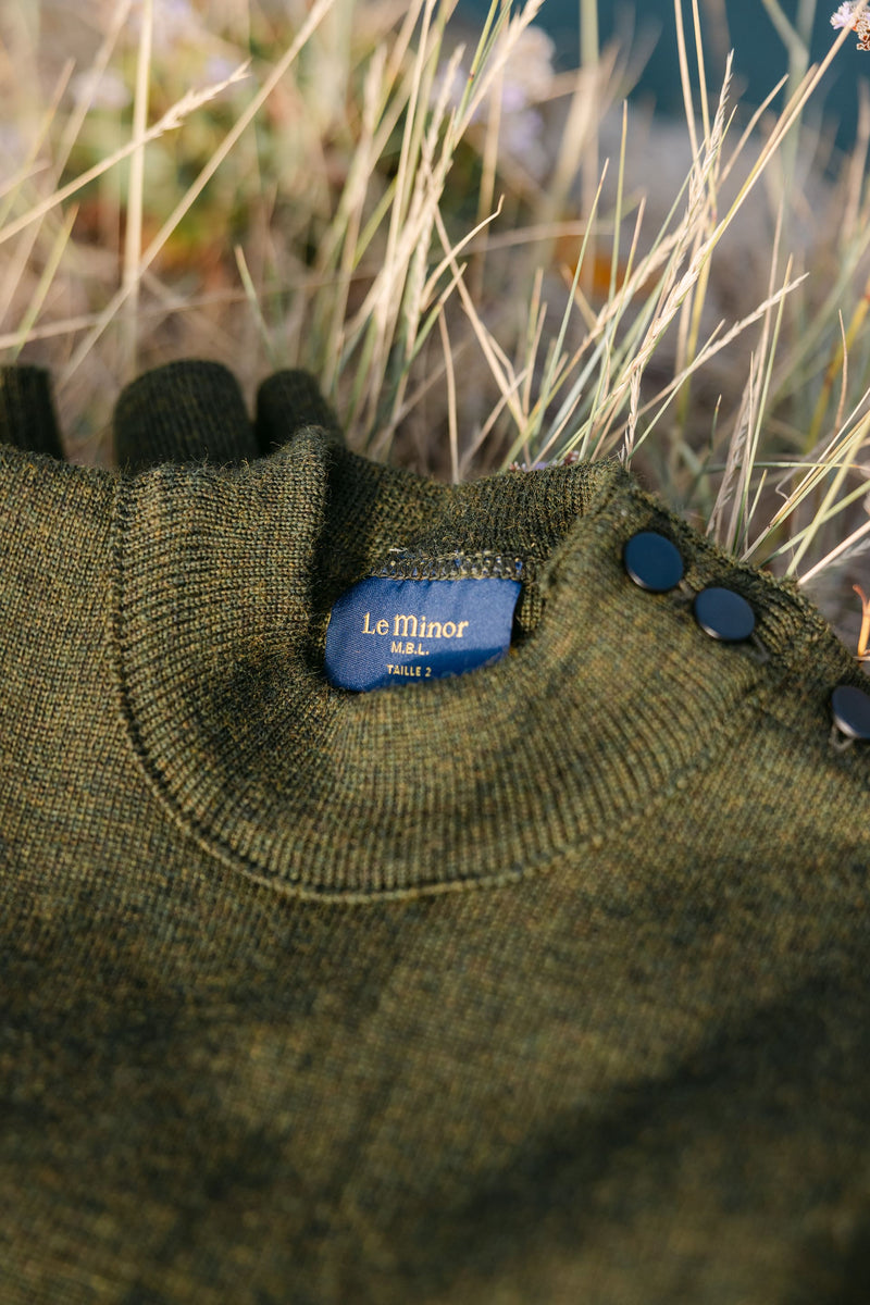 Pull marin olive pour femme