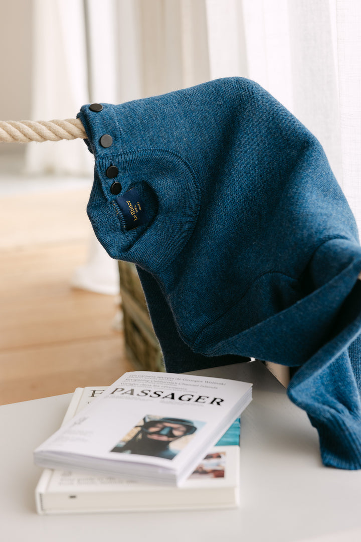 Women's denim blue sailor sweater | Le Minor