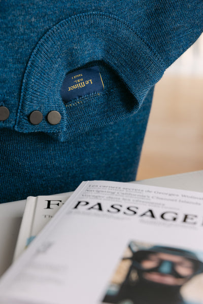 Men's denim blue sailor sweater