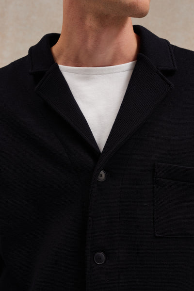 Blazer Milano bleu marine en laine mérinos pour homme