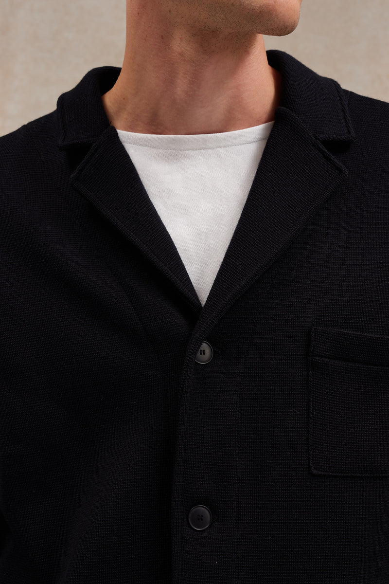 Blazer Milano bleu marine en laine mérinos pour homme