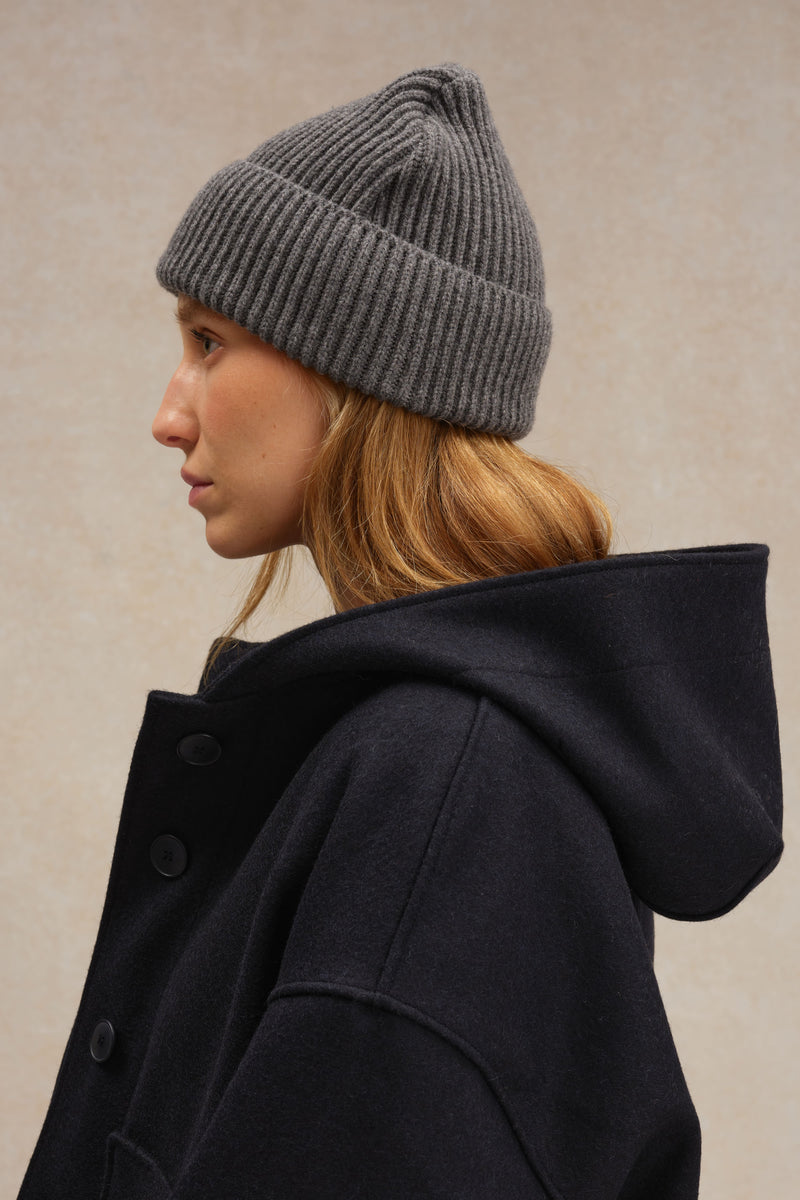 Bonnet extra doux mixte gris foncé