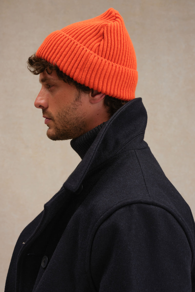 Unisex orange extra soft beanie