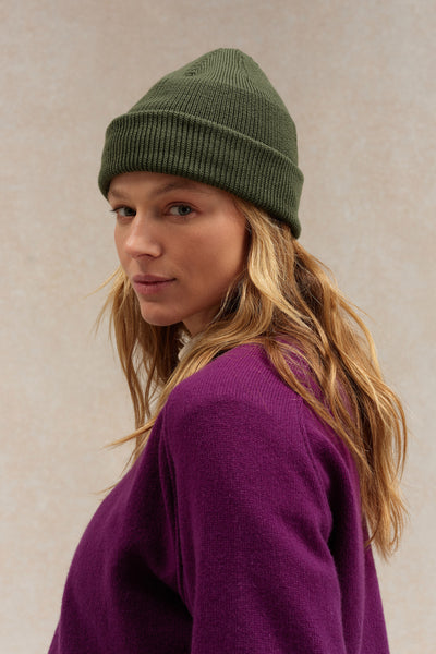 Inspiré de la Marine Nationale - le bonnet en laine olive kaki de Le Minor