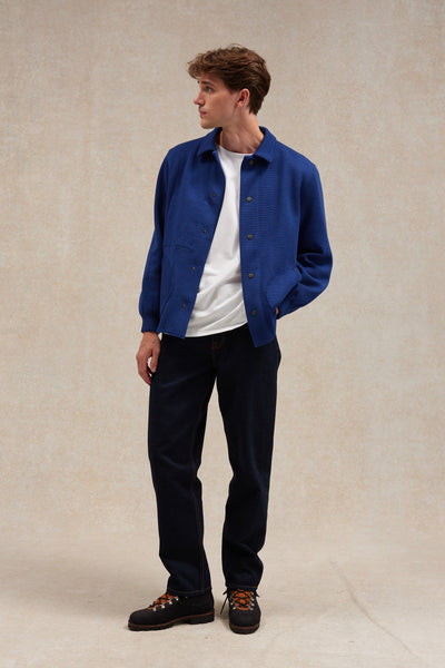 Men's electric blue coach jacket