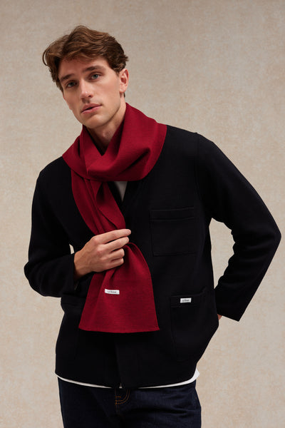 Écharpe fine mixte bordeaux en maille Milano