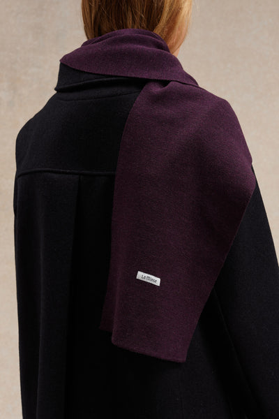 Écharpe fine mixte prune en maille Milano
