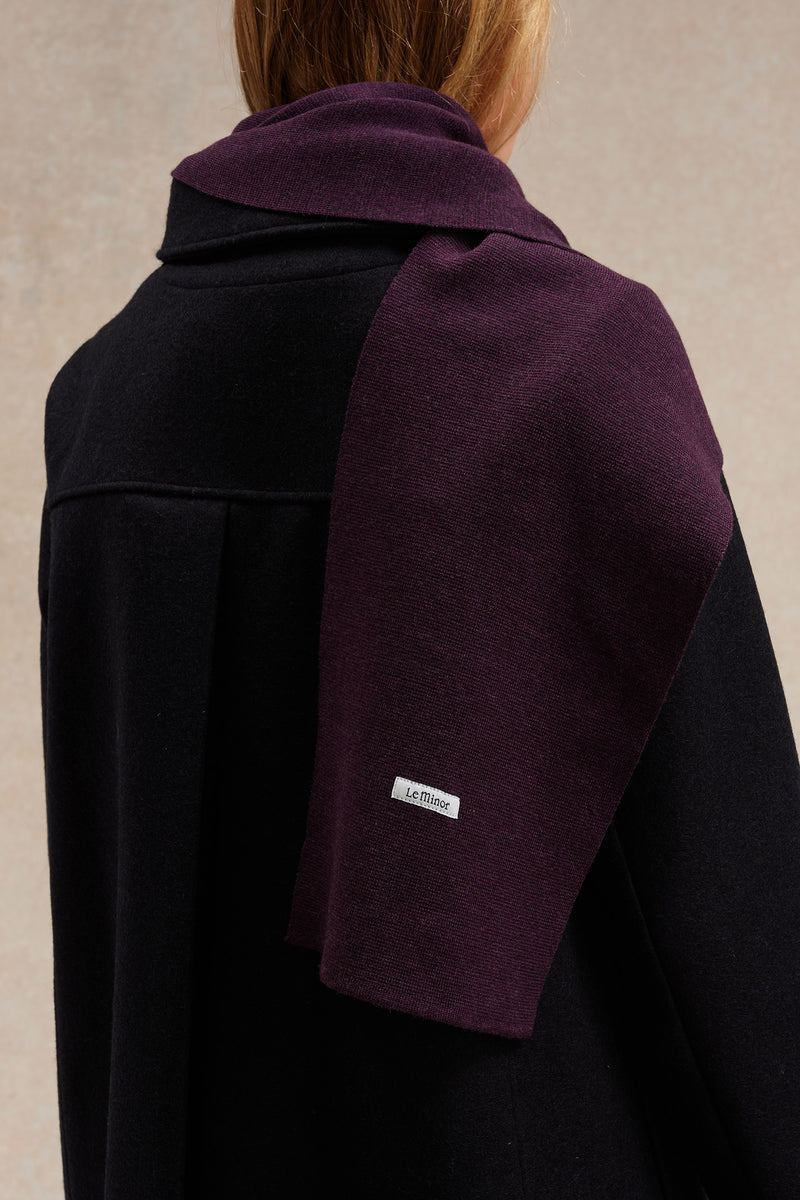 Écharpe fine mixte prune en maille Milano