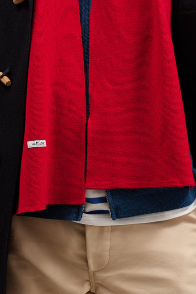 Écharpe fine mixte rouge en maille Milano