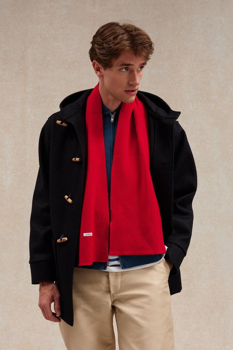 Écharpe fine mixte rouge en maille Milano