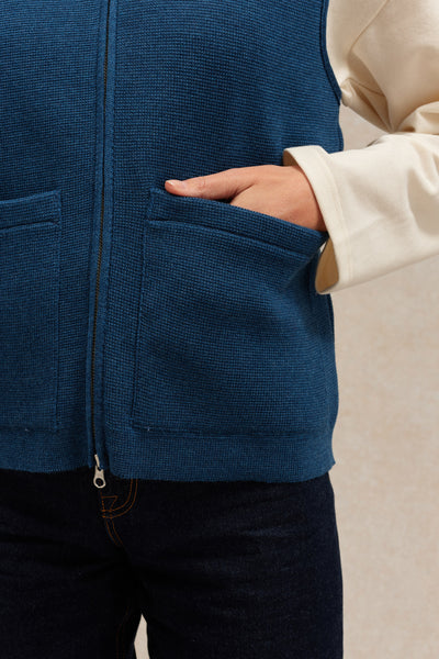 Women's Milano denim zipped vest