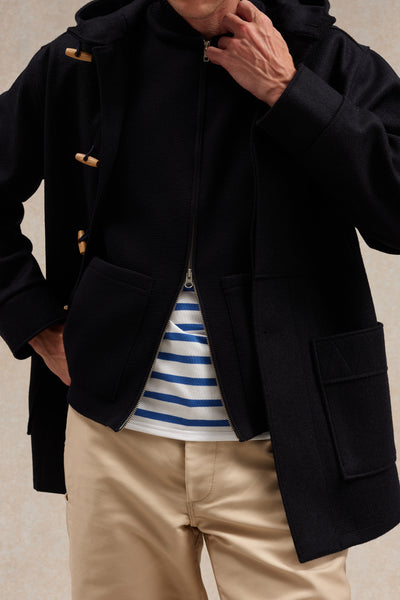 Gilet zippé marine Milano pour homme