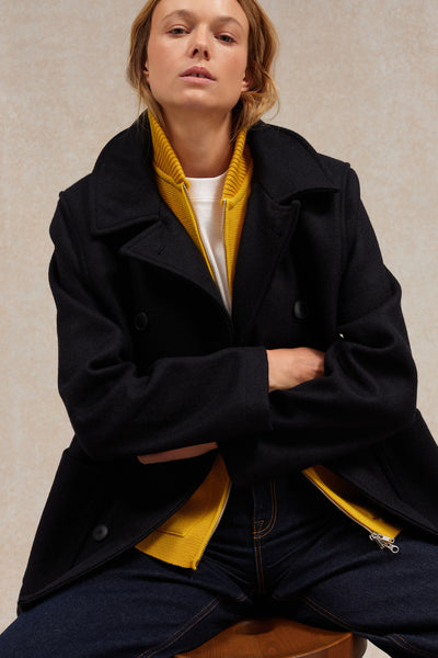 Gilet zippé jaune Milano pour femme