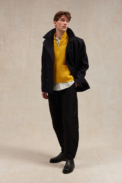 Men's Milano yellow zipped vest