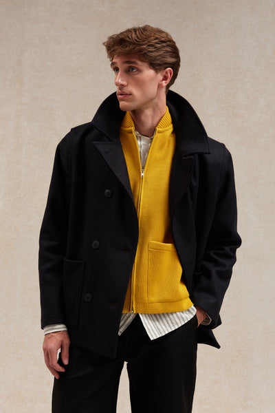 Men's Milano yellow zipped vest