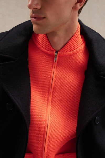 Men's Milano orange zipped vest