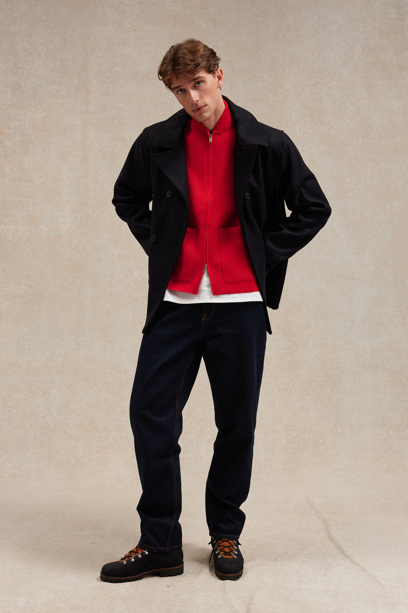 Gilet zippé rouge Milano pour homme