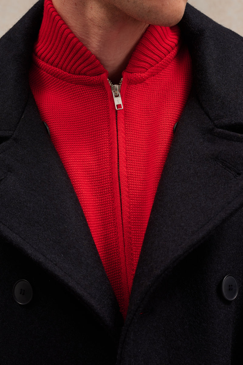 Gilet zippé rouge Milano pour homme