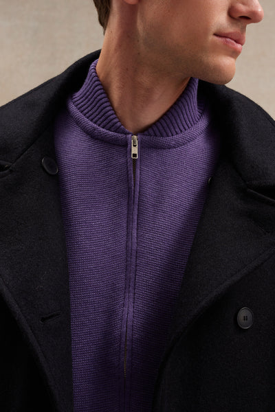 Men's Milano purple zipped vest