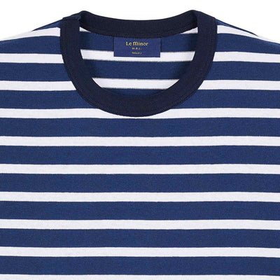 T-shirt Pablo marine et blanc pour homme