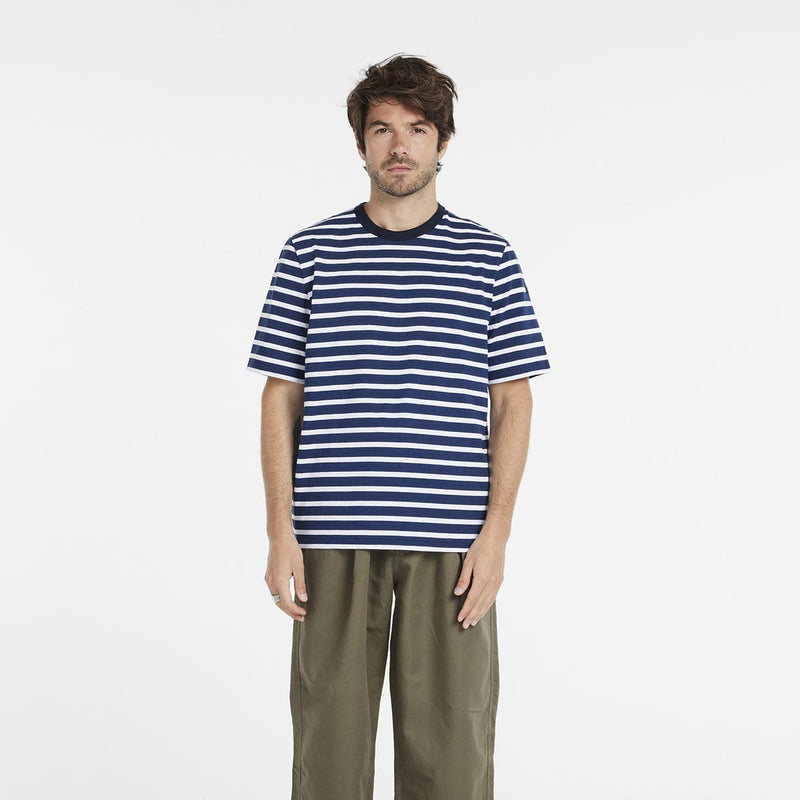 T-shirt Pablo marine et blanc pour homme