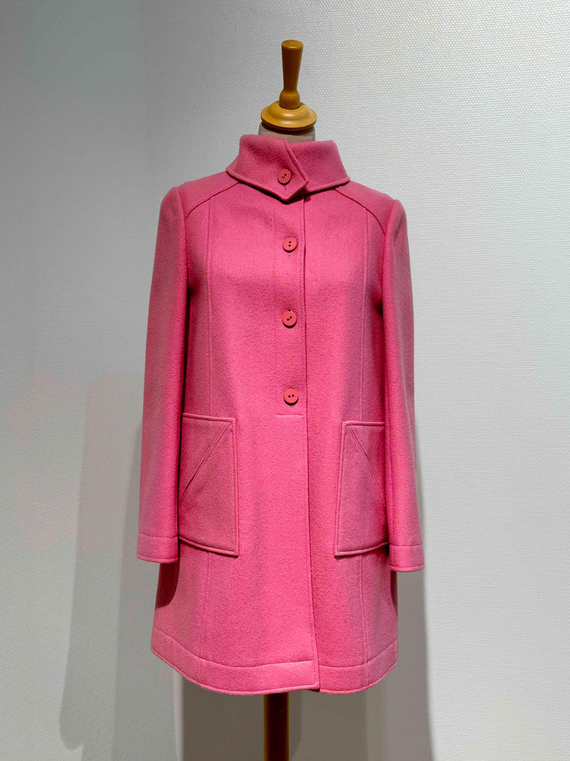 Manteau rose 1976 en laine et cachemire
