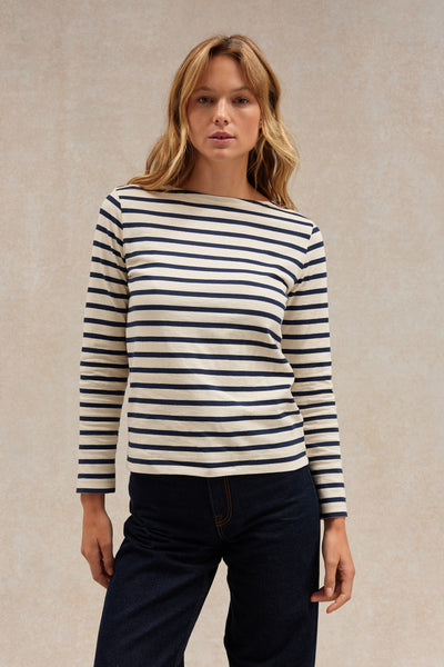 Women's offwhite/navy classic sailor shirt