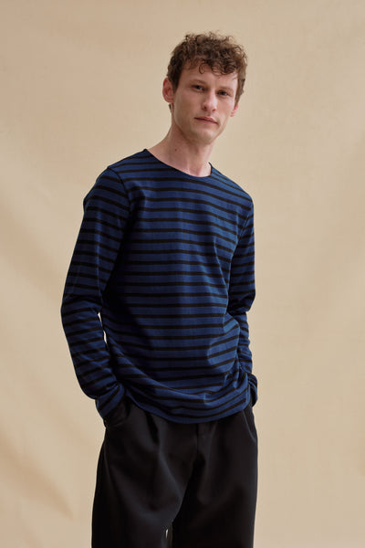 Marinière coton épais homme marine/noire Le Minor
